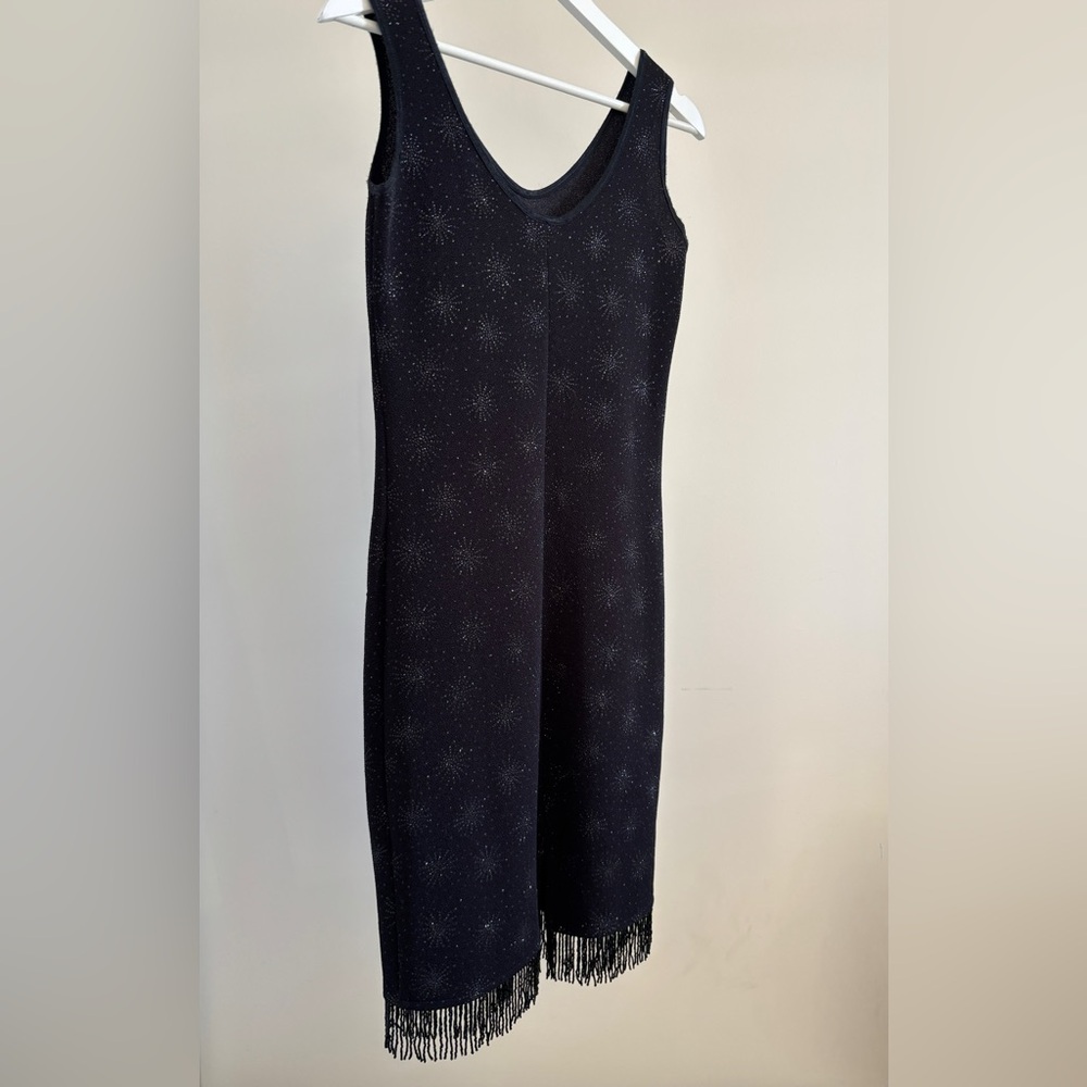 Vintage 90s Sparkly Beaded Fringe Dress – Made in Canada - Picture 8 of 11
